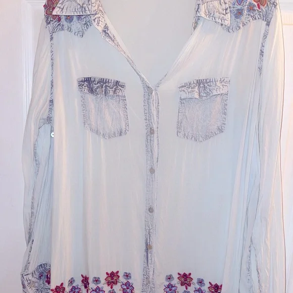 Sculley pale blue button up shirt - Picture 2 of 2